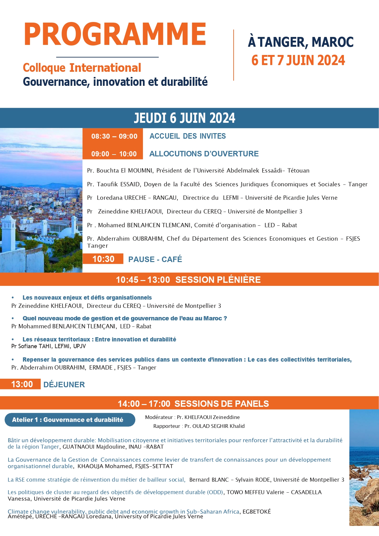 Colloque International Gouvernance, innovation et durabilité – fsjest.ma